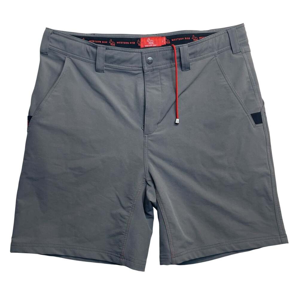 Western Rise Granite Camp Shorts Size XL Gray Stretch Tech Outdoor Hiking
